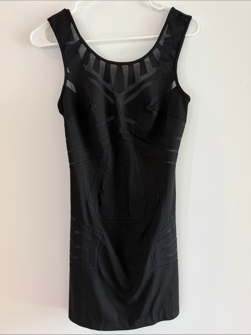 La Perla Black Sleeveless Mini Dress with Sheer Paneling